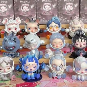 Skullpanda The Mare of Animal Series Blind Box Figures Toys Mystery Desktop Dekoracja Kawaii Model Doll Ornaments Prezent 240325