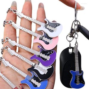 Keychains Y2K Creative Guitar Customized Keychain Simple Boutique Beautiful Cute Key Chains Pendant Birthday Gift Ring