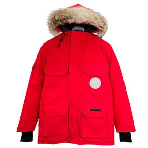 2024 neue Kanada Herren Damen Daunenparkas Puffermantel Designer Damen Herren Parka Gans lange Ahornblatt Stein Daunenjacke Daunenjacke Pelzkragen Winterliebhaber Geschenk warm