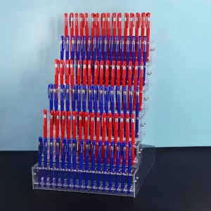 Racks 16 Tier Acrylic Pen Holder Storage Shelf Supermarket Stationery Store Rack Ballpoint Pen Neutral Pen Clear Ladder Display Stand