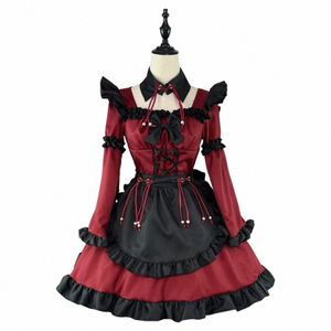 gotycka lolita pokojówka Dr Little Devil Anime Cosplay Cosplay Red Girl Maid Dr Trend Girl