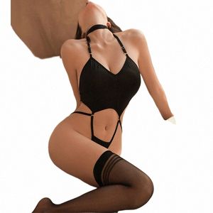 Boa aparência das mulheres Sexy Play Dr Maid Role Play Terno Erótico Baby Doll Suit Collants Cut-out Backl Cueca Biquíni Thg A6th #