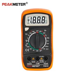 2000 Räknar DC AC -spänning DC Current Ohm Digital Multimeter With Diode Test Data Håll kontinuitetstemperatur PM838