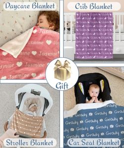 Crianças adultos 36 cores nome personalizado cobertor de flanela para meninas e meninos cobertores de bebê personalizados carta velo presente de aniversário 240325