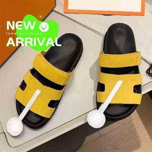 Oran Sandals Summer Leather Slippers Women Runner Flat S Sandals Slides Platform Platform أصلية UTL4