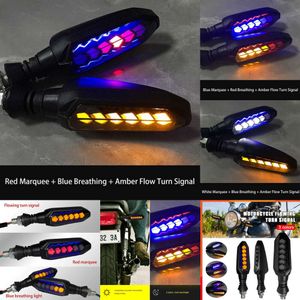 Upgrade New Motorcycle Flowing Signals Lights 12V Flashing Daytime Running Light LED Warning Blinker Motorbike Indicator Turn Lamp