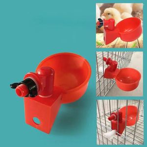 Cups Saucers 1Pcs Automatic Poultry Drinker Bowl Chicken Bird Water Duck Drinking Machine Hanging Bowls Dispenser