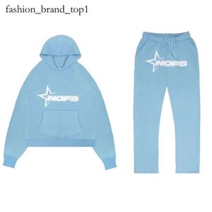 Herrspåriga NOFS Tracksuit Letter Hooded Graphic Printed Men Sportwear Set Casual Tracksuit Two Piece Set Sweatshirt Sweatpants Jogging Kläder 7965