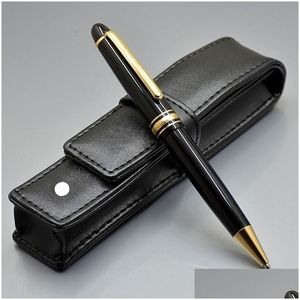 Ballpoint Pens Wholesale High Quality Black Resin 163 Roller Ball Pen / Fountain School Office Stationery Business Write Optional Drop Dhurk