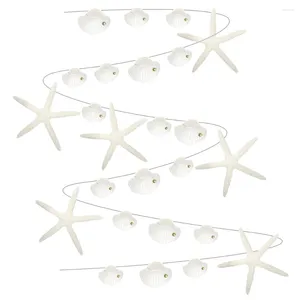 Party Decoration Wreath Starfish Shell Pull flagga Baby Garland Hanging Banner Paper Under havsdekorationerna