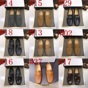 39Model Black Designer Loafer Men Shoes Luxury Genuine Leather Business Moccasins Footwear Male Soft Driving Flats Comfy Slip-On Designer Men Casual Shoes