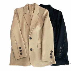 2024 Women Jacket New in Korean Fi Small Suit Top Brown Suit Coat Clothes Loose Straight Temperament Slim Blazer for Women 83Bq#