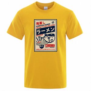 Puffer Fish Ramen日本のメニューポスターTシャツの男性面白いフィーティー服