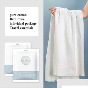 Asciugamano da bagno Set in cotone Viaggi Viaggio d'affari Forniture usa e getta El Consegna Drop Home Garden Hotel Dhe5O