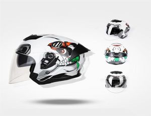 Casco moto JIEKAI mezza copertura uomo039s e donna039s mezzo casco da corsa6124330