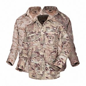 MEN ARMY TACTICAL SHIRT MIRIVIRY QUICK DRYING BREATINABLE LG SLEVES SUN Protecti Pocketi Busin Shirt Fishing Climbing Tops K8Zn＃