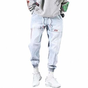 2023 Spring New Jeans Men Streetwear Fi Denim Harem Men's Jeans Pants Elastic Waist Jogging Pants Men i5bH#