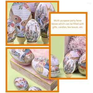 Present Wrap Easter Egg Candy Box Egg-formad inplattan Dekorativt smyckepaket