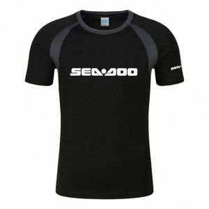 Sea Doo Seadoo Moto Tryckt FI Men's Tee Shirt Summer T-shirt Cott Raglan Short Sleeve O Neck Streetwear T Shirt Tops P3N8#