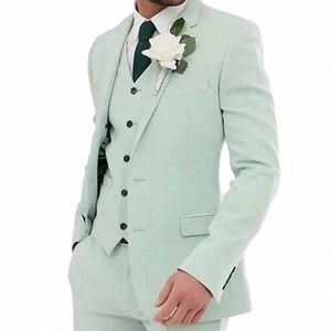 Traje Homme 3 Peça Ternos de Casamento para Homens Duas Bundas Casual Slim Prom Jantar Noivo Smoking Terno Masculino Completo Blazer M7Nz #