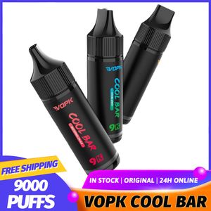 E-Liquid-Flaschen-Stil Original VOPK COOL BAR 9000 Puffs 9K Tornado Vapes Einweg-Puff Shisha E-Zigarette vorgefüllte Wagen Wagen Mesh Coil Vape Pen Gerät Vapers Vaper