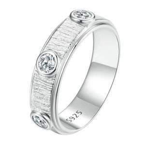 Passe teste de diamante gra certificado vvs1 redondo moissanite anel de diamante para homens mulheres 100% 925 prata esterlina anel de casamento jóias tamanho 7-10