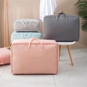 Sacos de armazenamento Saco de roupas de grande capacidade Não-tecido à prova d'água Guarda-roupa Armário Organizador Colcha Travesseiro Cobertor Casos de cama