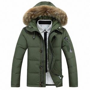 winter White Duck Down Jacket Men Thick Warm Hooded Puffer Jacket Outwear Coat Male Casual High Quality Overcoat Thermal Parka 144n#