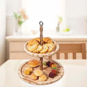 Tallrikar Cupcake Stand Bread Storage Organizer 2 Tier Dessert Tray Table Display