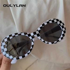 Sunglasses Ouleylan Kurt Cobain Glasses Mens Oval Sunglasses Womens Retro Sunglasses Womens Plain Eyeglasses UV400 J240328