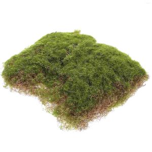 Decorative Flowers Simulated Moss Block Fake Turf Grass Artificial Mat Micro Landscape Prop Mini Garden Accessory Plant