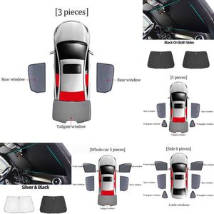 ترقية سيارة مغناطيسية جديدة Sunshade Shield الأمامية الإطار الستار الستار الخلفي الجانب الطفل نافذة شمس الظل حافة Peugeot 3008 P84 2016-2023