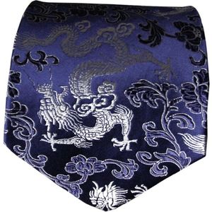豪華な民族ドラゴンジャクアードは中国スタイルのハイエンドナチュラルマルベリーシルク本物のシルクブロケードメン標準ファッションネクタイ3039