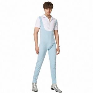 2023 Männer Overalls Patchwork Revers Kurzarm Fitn Fi Casual Strampler Streetwear Freizeit Männer Overalls S-5XL INCERUN V6iq #