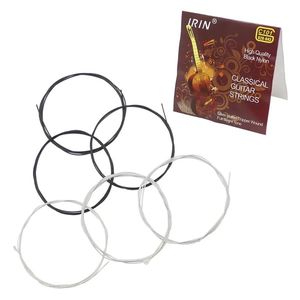 Czarny nylonowy rdzeń srebrna rana miedziana 1st-6 (.028-.043) 6PCS Classical Guitar Strings Zestaw sznurkowy