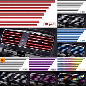 Upgrade Charger 10pcs Air Conditioner Outlet Decorative 20cm U Shape Moulding Trim Strips Decor Car Styling Accessories for E46 E90