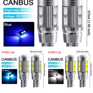 Upgrade 2X Car LED Bulb T10 W5w 5W5 194 Signal Light 12V 5630 10Smd 7000K White Auto Interior Dome Door Reading Trunk Clearance Lamps
