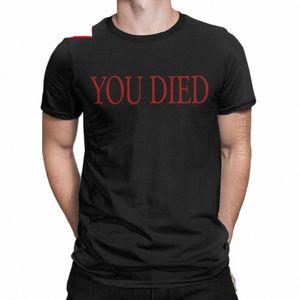 you Died Dark Souls Tshirt Men Praise The Sun Bloodborne Game Vintage Pure Cott Round Neck T Shirt Unique w11m#