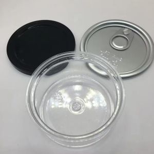 Plastikowe puszki puste, eleganckie szczupłe opakowanie aluminiowe OEM 30G 50G 100G przezroczysty słoiki zioła zioła butelka Dostosowywanie Dostępne 0328