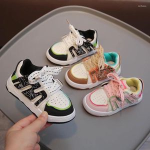 Casual Shoes Children's Low Top Sneakers 2024 Spring And Autumn Graffiti Boys Girls Medium To Large-sized Baby Sports