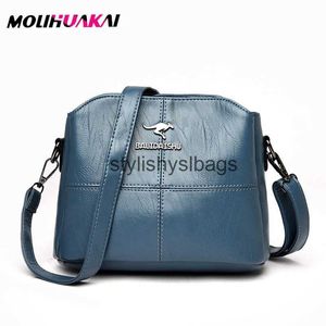 Cross Body 2021 Designer Bolsas de Alta Qualidade Simples Feminino Tendência Bolsa Casual Grande Capacidade Senhoras Couro Ombro Messenger Bags H240328