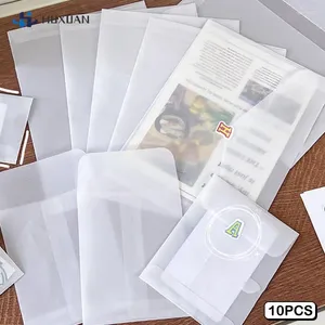 Gift Wrap 10Pcs/lot Semi-transparent Sulfuric Acid Paper Envelopes For DIY Postcard Card Storage Wedding Invitation Packing Supply