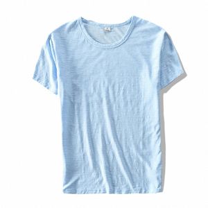 新しいTシャツの男性夏100％男性用コットショートスリーブTシャツ丸い首の通気性ソフトトップティー - サイズM-XXXL H0QW＃