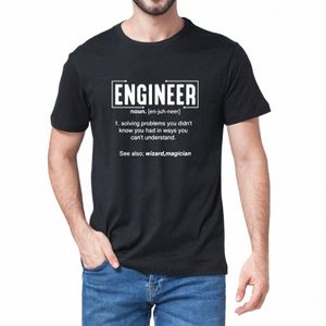 Unisex 100 % Cott Engineer Dad Definiti Noun Schwarz Sommer Herren Neuheit T-Shirt Hohe Qualität Frauen Casual Streetwear EU Größe N5X0 #