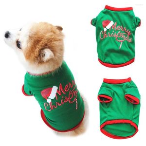 Vestuário para cães Gatos e Cães Chapéu de Natal para Animais de Estimação Impresso Camiseta Outono/Inverno Camisa Presente Roupas Inverno
