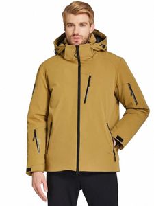 Winter extreme Kälte verdickte super dicke Daunenjacke mit Kapuze Herren Outdoor-Jacke winddichte wasserdichte Daunenjacke E6oT #