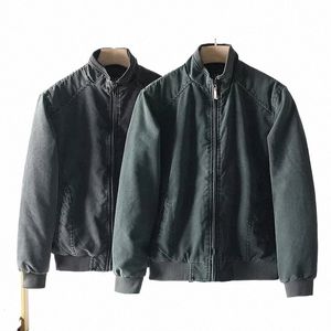 gmiixder Quilted Cott Jacket 2023 Autumn Winter Men's High Street Cargo Zipper Coat Lightweight Warm Stand-collar Workwear Top 53GD#