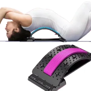 Acessórios de volta massageador maca equipamentos ferramentas massagem massageador estiramento mágico fitness apoio lombar relaxamento coluna alívio da dor