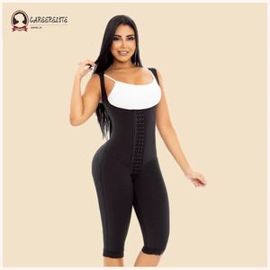 Shapewear Body Shaper Liposculpture Girdle Mid-ben 3 Hook bekväm passande fajas colombianas justerbar bh-bantning bodysuit 240322