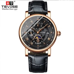 Orologio meccanico completamente automatico Tourbillon da uomo TEVISE T867A per il tempo libero